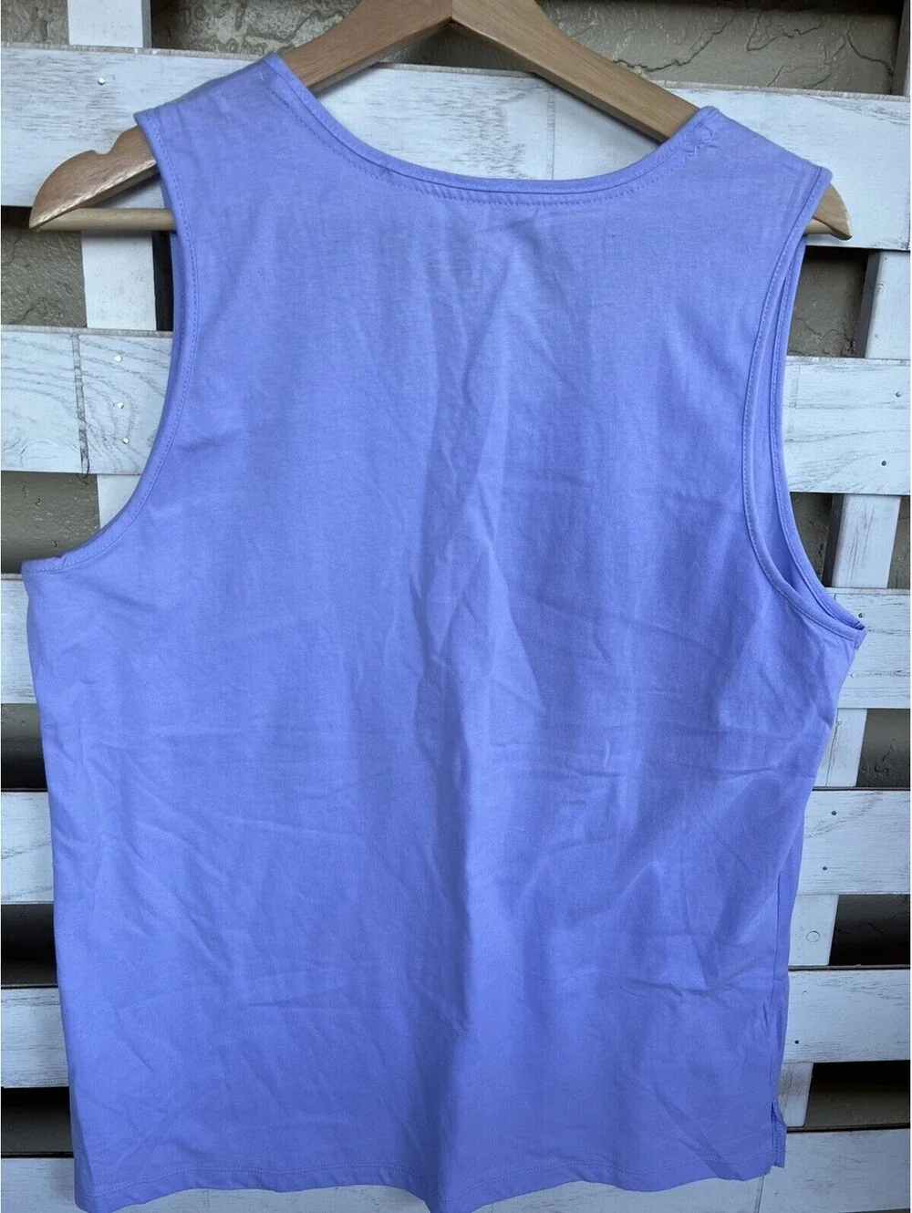 Carole Hochman Size M Light Purple V Neck Sleeveless Pajama Top Cotton.